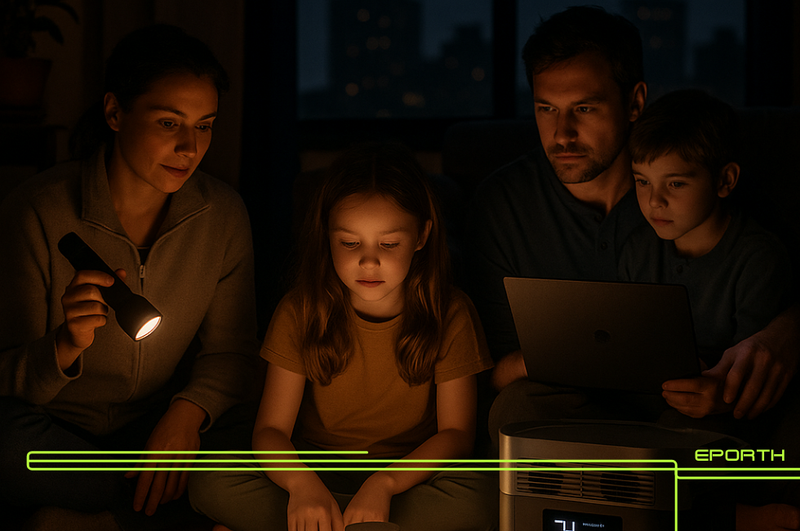 Blackout na cidade: Como uma estação de energia EcoFlow pode salvar sua família durante apagões