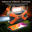 Rádio Lanterna Solar Emergência PowerBank 10.000mAh