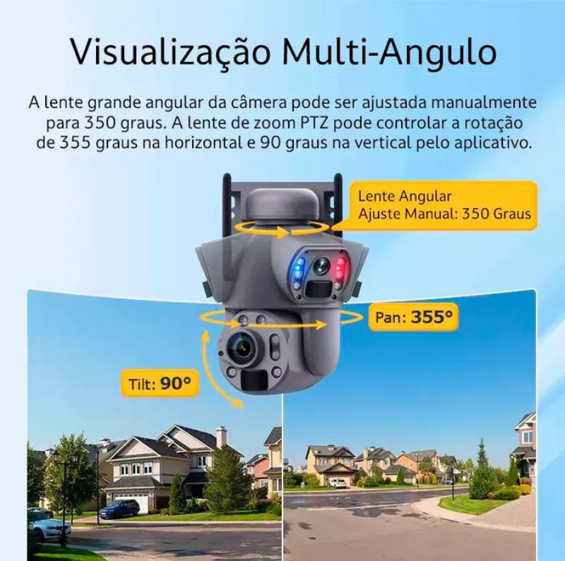 Câmera De Segurança Solar Dupla