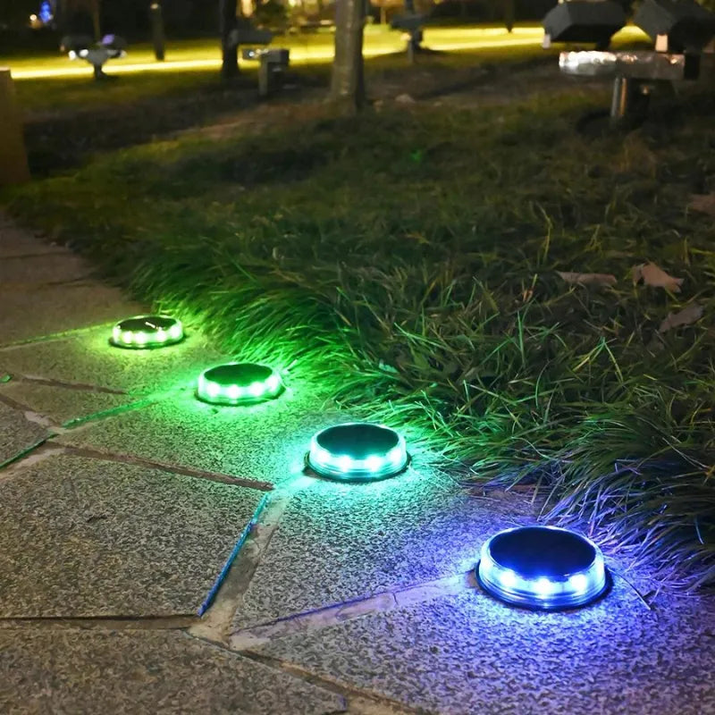 Kit 4 Luminárias LED Colorido Solar Jardim Impermeável [LANÇAMENTO]