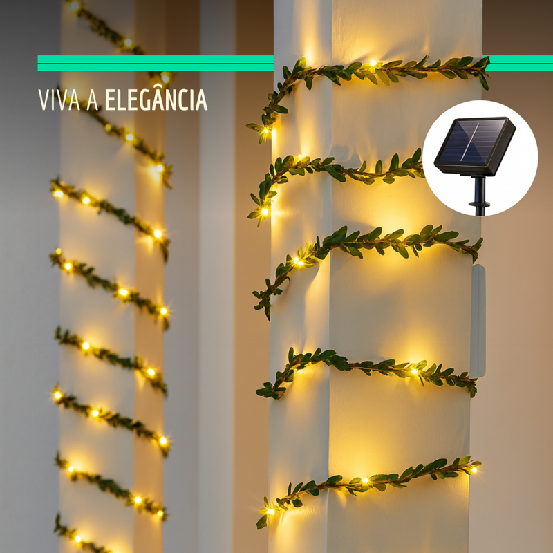 Luzes LED Solar Planta Pendente [DECORAÇÃO NATAL LUZ]