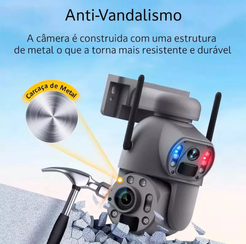 Câmera De Segurança Solar Dupla