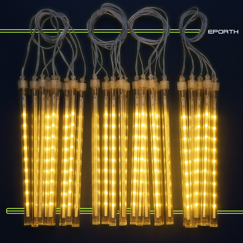 Kit Led Solar Chuva Colorida Decoração Externa [DECORAÇÃO NATAL LUZ]