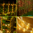 Tubo Corda LED Solar Decorativo Impermeável [DECORAÇÃO NATAL LUZ]