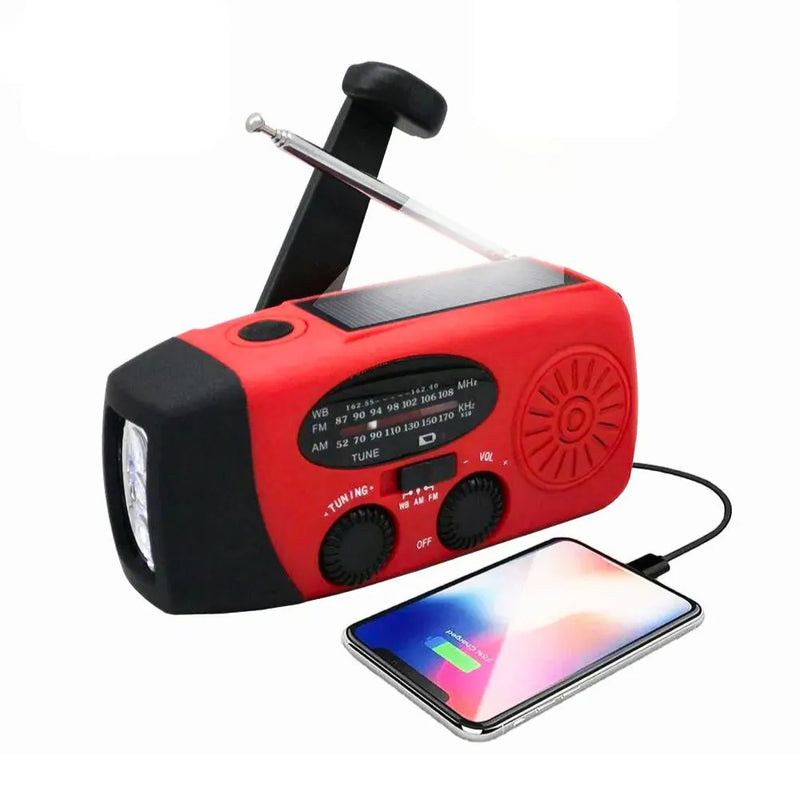 Rádio Lanterna PowerBank 3 Em 1 Anti Desastres [CARREGAMENTO SOLAR]