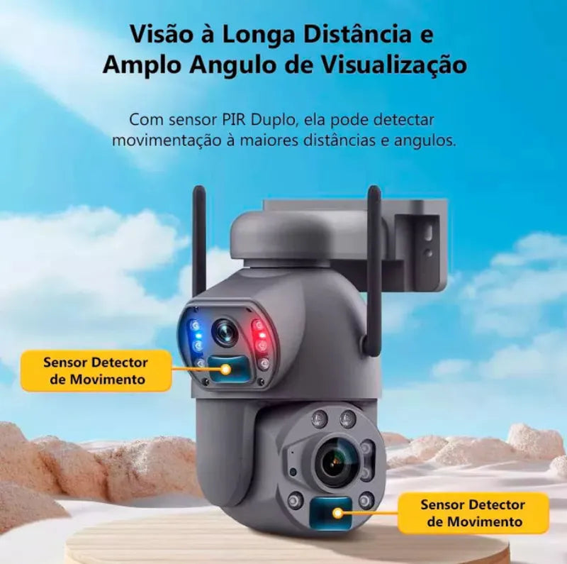 Câmera De Segurança Solar Dupla