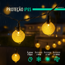 Cordão LED Solar Impermeável Jardim [DECORAÇÃO NATAL LUZ]