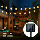 Cordão LED Solar Impermeável Jardim [DECORAÇÃO NATAL LUZ]