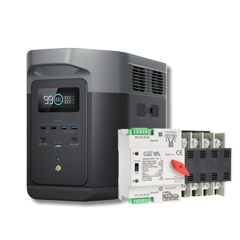 Kit Anti-apagão Ecoflow Delta 2 Max + Chave De Transferência Automática