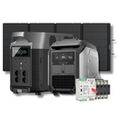 Kit Energia Infinita Ecoflow Delta Pro + Gerador Bicombustível 4000 + Painel Solar Portátil 400W + Chave De Transferência Automática