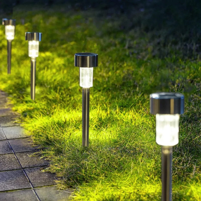 Kit 12 Unidades Balizador Solar Jardim LED Decorativo