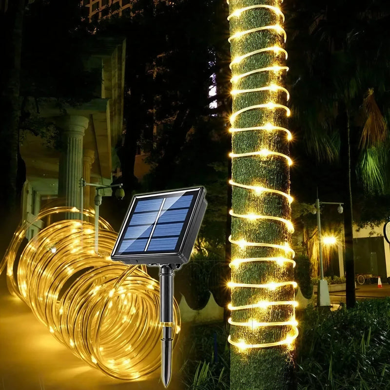 Tubo Corda LED Solar Decorativo Impermeável [DECORAÇÃO NATAL LUZ]