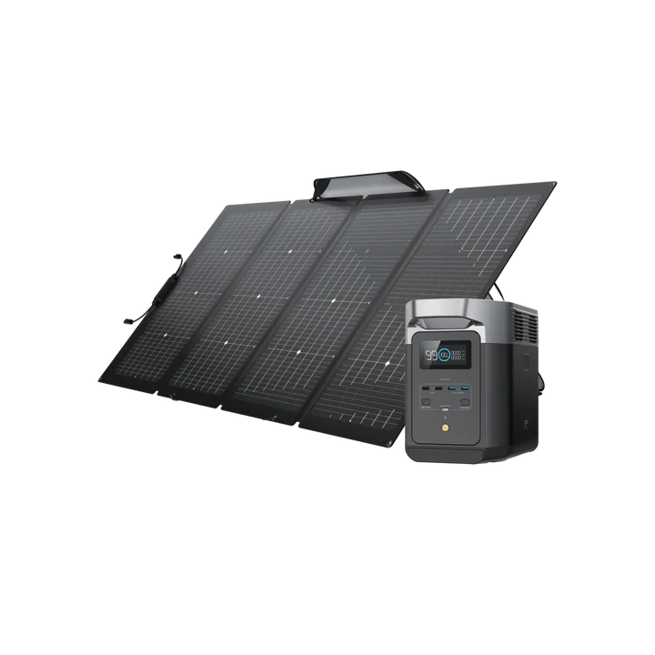 Kit Gerador Estação De Energia Portátil Delta 2 + Painel Solar Portátil 220w Ecoflow