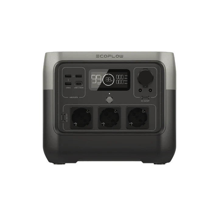 Kit Gerador Estação De Energia Portátil River 2 Pro + Painel Solar Portátil 110W Ecoflow