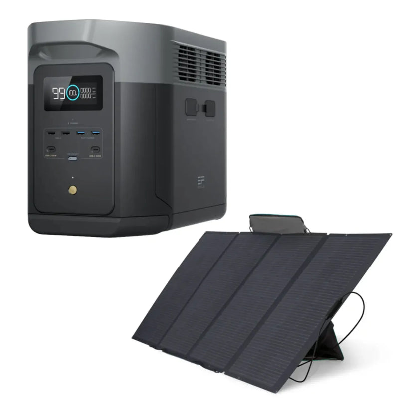 Kit Gerador de Energia Solar Portátil Ecoflow Delta 2 MAX + Painel Solar 220W Ecoflow