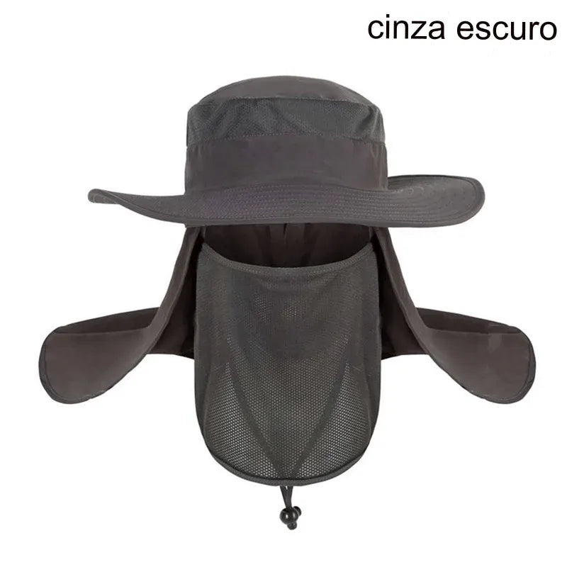 Chapéu De Pesca 3 Em 1 Com Proteção UV