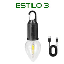 Lâmpada LED Retrô USB Recarregável Acampamento [DESIGN ELEGANTE]