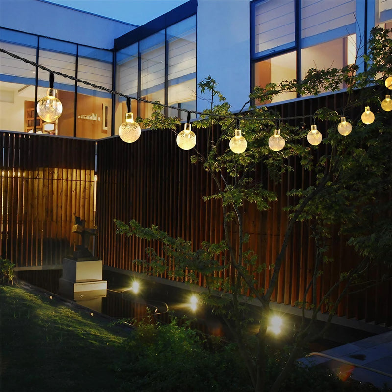 Cordão LED Solar Impermeável Jardim [DECORAÇÃO NATAL LUZ]