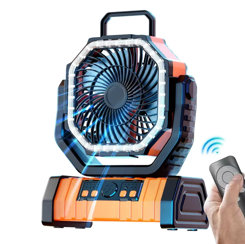 VortexCool 360° [Ventilador Recarregável Portátil Com Luz LED]