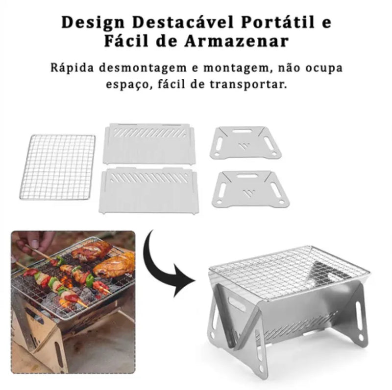 Mini Churrasqueira Portátil