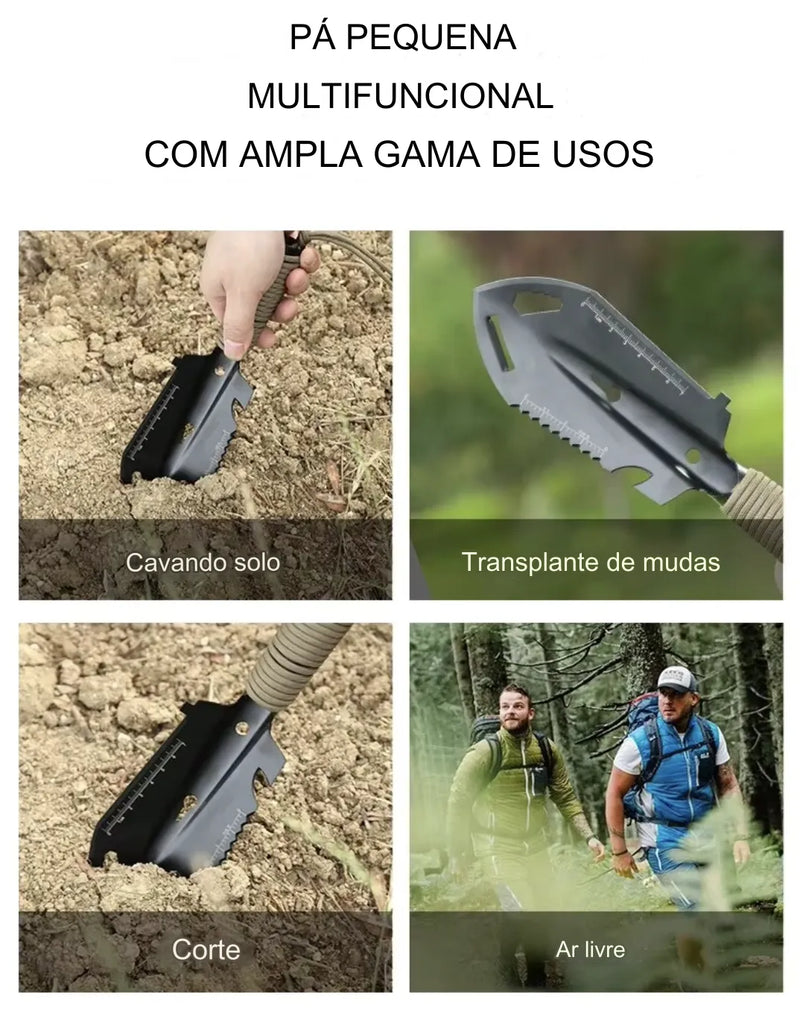 Pá Multiuso Para Camping 5 Em 1