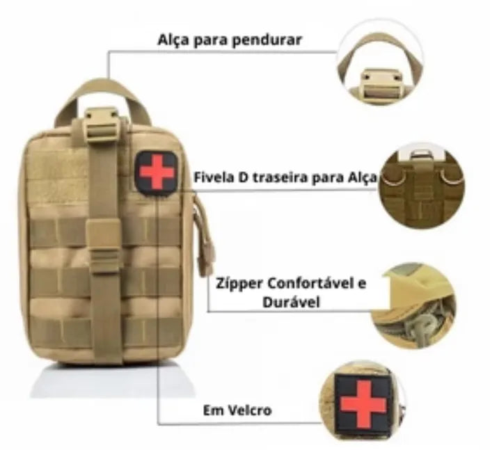Bolsa para Kit De Primeiros Socorros Com Fácil Liberação
