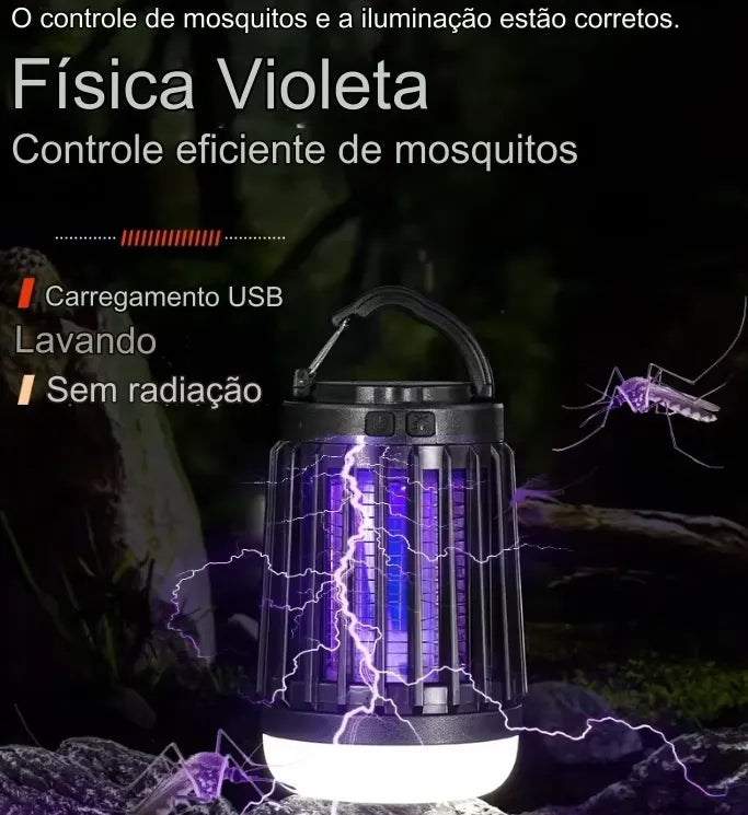 Lâmpada Anti Mosquitos Com Carregamento Solar