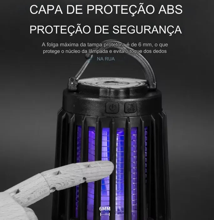 Lâmpada Anti Mosquitos Com Carregamento Solar