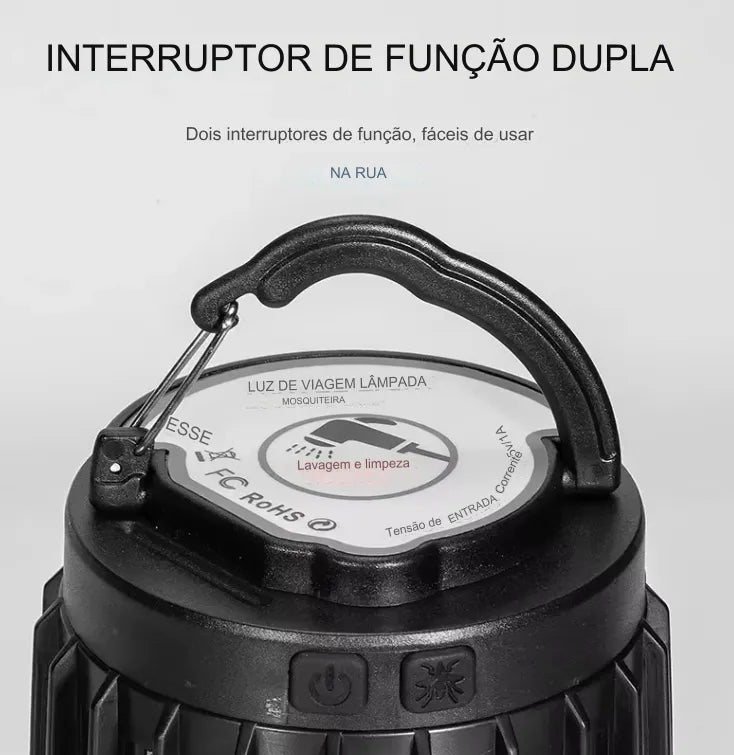 Lâmpada Anti Mosquitos Com Carregamento Solar