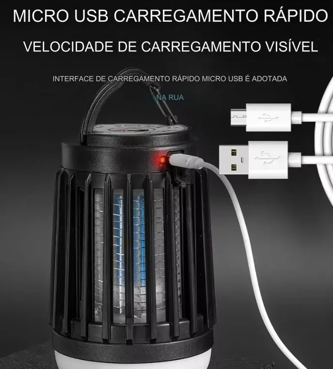 Lâmpada Anti Mosquitos Com Carregamento Solar