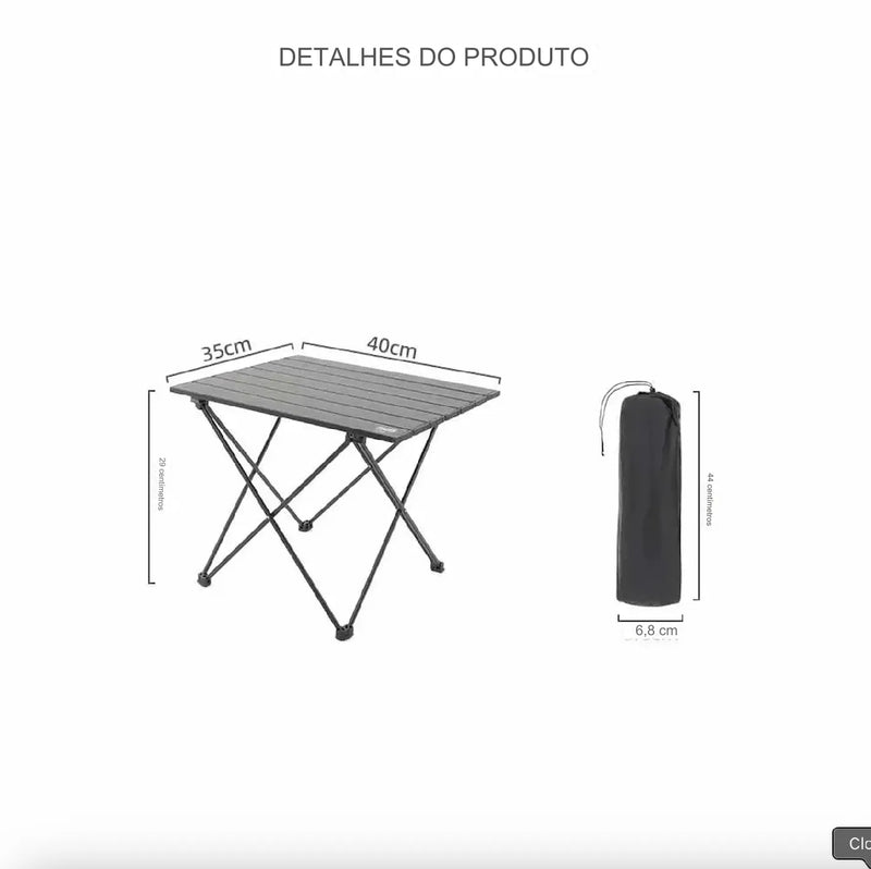 Mesa Dobrável Camping