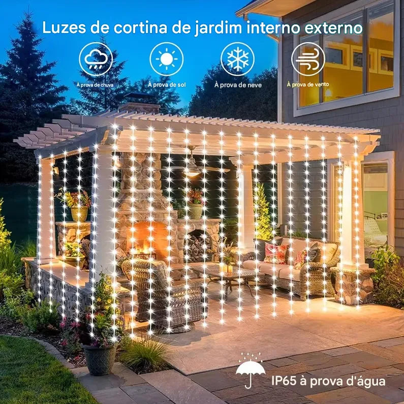 Luzes De Cortina Solar LumiGlow