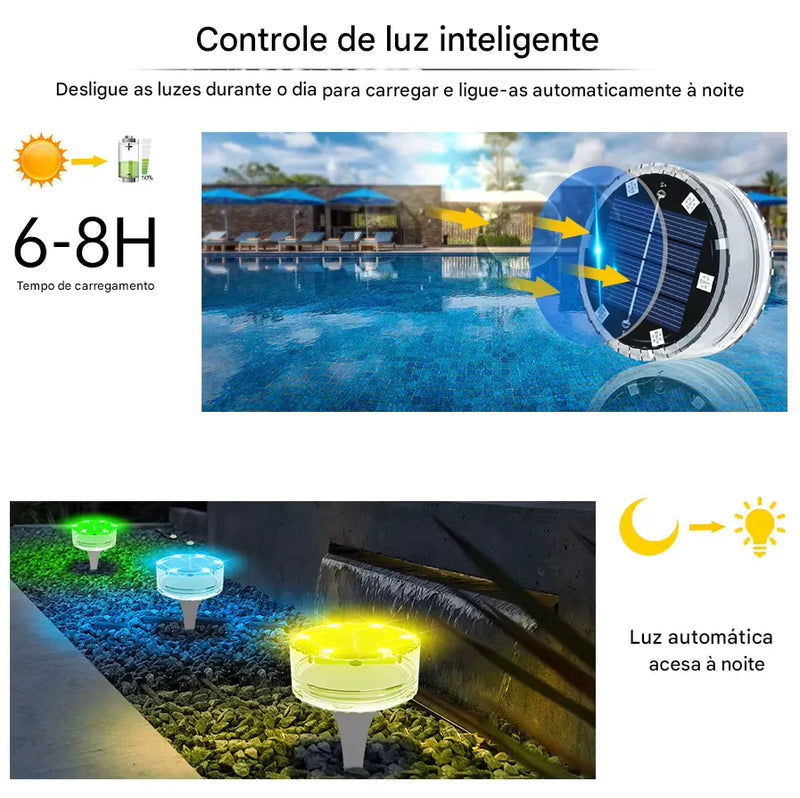 LED Piscina Lux Pro Solar [USO EXTERNO E NA PISCINA]