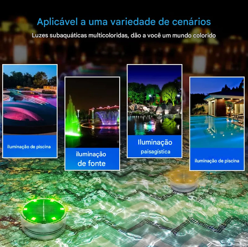 LED Piscina Lux Pro Solar [USO EXTERNO E NA PISCINA]