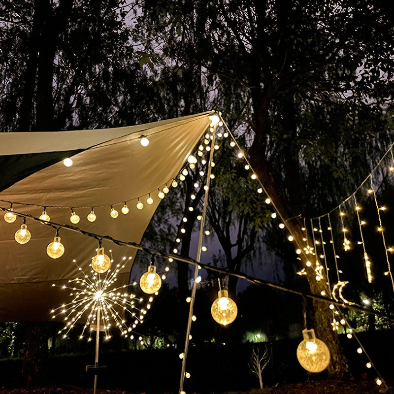 Cordão LED Solar Impermeável Jardim [DECORAÇÃO NATAL LUZ]