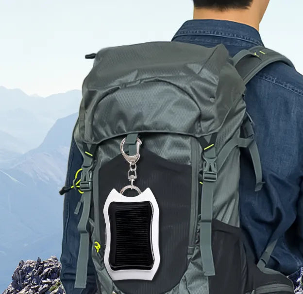 Carregador Solar Portátil Chaveiro Com Lanterna FastCharger  [CARGA INFINITA]