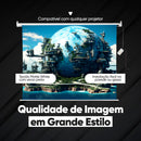 Tela De Projeção Elétrica 120pol Retratil Com Controle Remoto