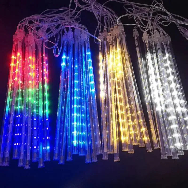 Kit Led Solar Chuva Colorida Decoração Externa [LANÇAMENTO]