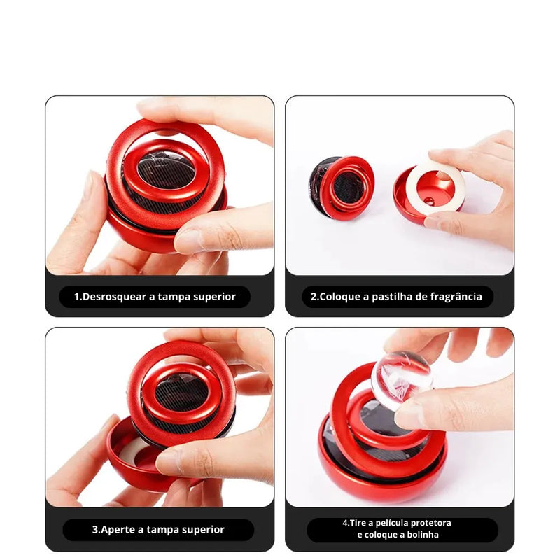 Globo Planetário Movimento Solar Rotativo Difusor Para Carro [DESIGN MODERNO]