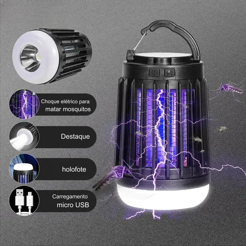 Lâmpada Anti Mosquitos Com Carregamento Solar