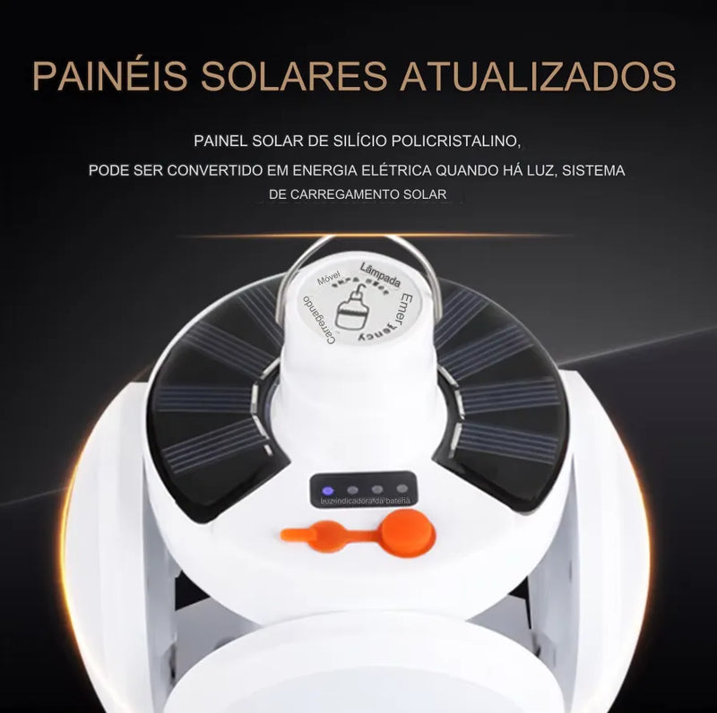 Lâmpada Tocha Solar LED 110W Para Camping