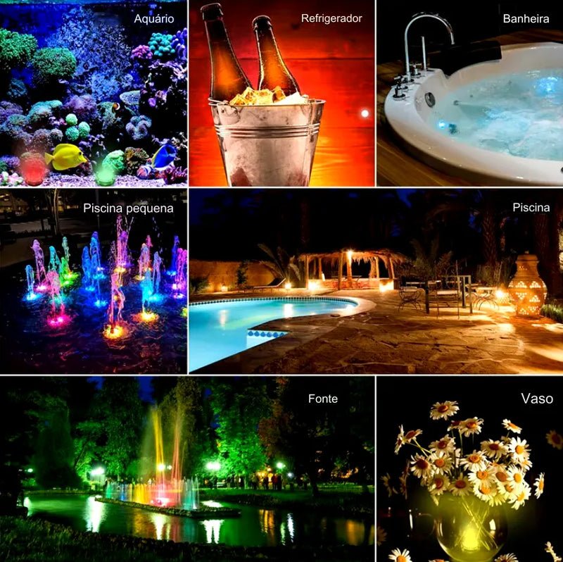 Luminárias De Piscina RGB [Kit Sem Fio]