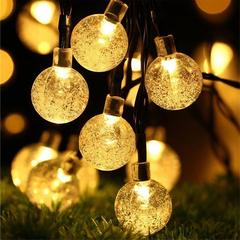 Cordão LED Solar Impermeável Jardim [DECORAÇÃO NATAL LUZ]